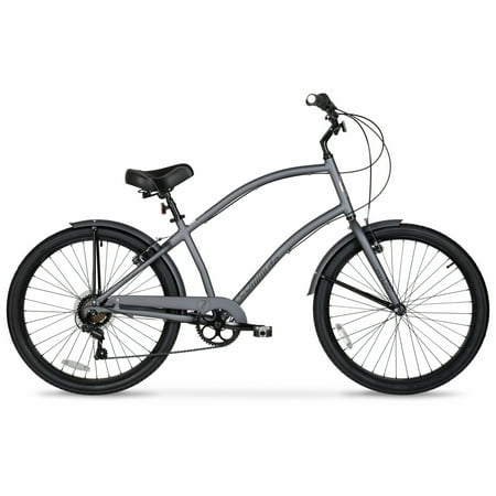 Hyper Bicycles 26" Men's Beach Cruiser, Adult Ages 13+, Gray