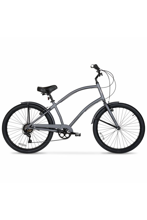 26" Men's Beach Cruiser, Adult Ages 13+, Gray