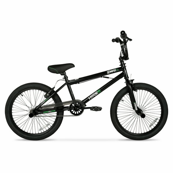 Hyper Bicycles 20" Boy's Spinner BMX Bike, Children Ages 8-13, Matte Black