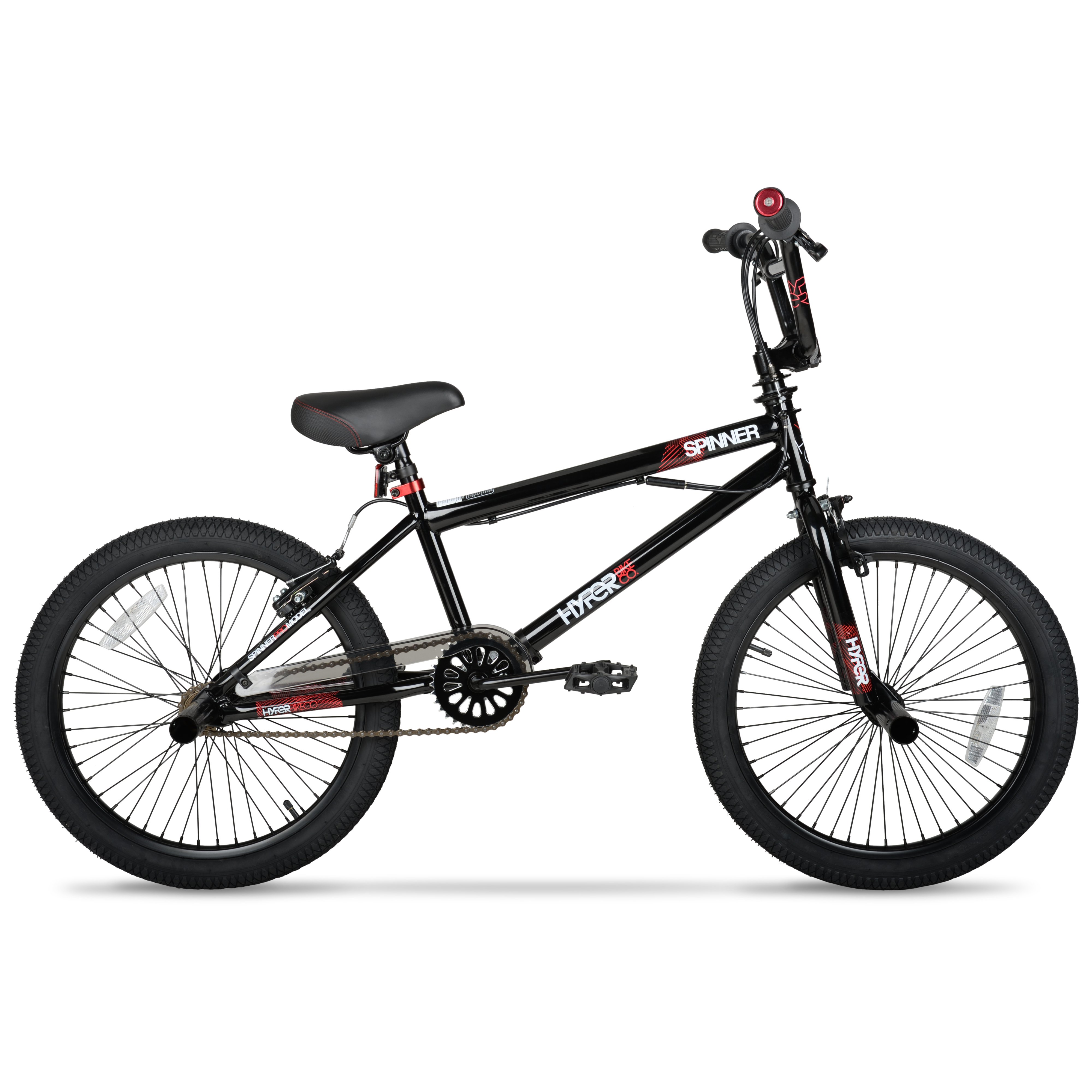 Hyper Bicycles 20" Boy's Spinner BMX Bike for Kids, Black, Recommended Ages Group 8 to 13 Years Old - image 1 of 12