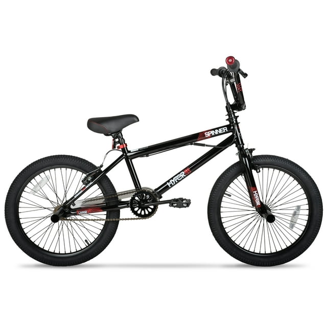 Hyper Bicycles 20" Boy's Spinner BMX Bike for Kids, Black, Recommended Ages Group 8 to 13 Years Old