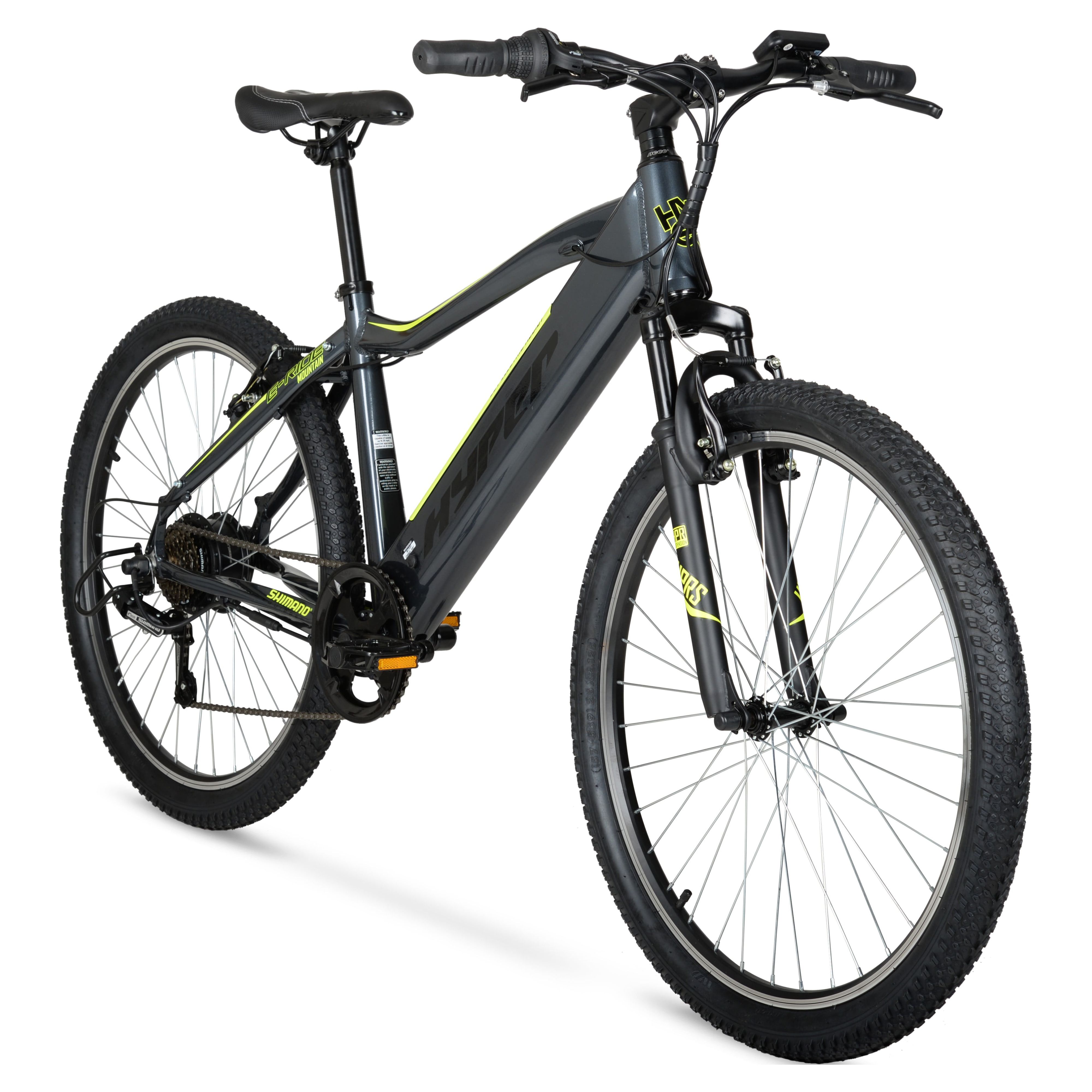 Hyper Bicycles 26" 36V Electric Mountain Bike for Adults, Pedal-Assist, 250W E-Bike Motor, Black - image 1 of 17