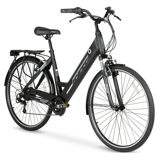 Hyper Bicycles E-Ride 700C 36V Electric Commuter E-Bike for Adults, Pedal-Assist, 250W Motor, Black