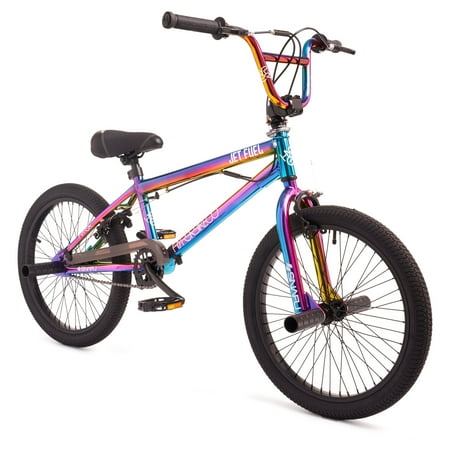 Hyper BMX Bike 20 Inch, Single Speed, Front and Rear Sprockets, Steel BMX Frame. 360 Handlebar Rotation. Park Ready Bicycle for Kids. Jet Fuel Finish