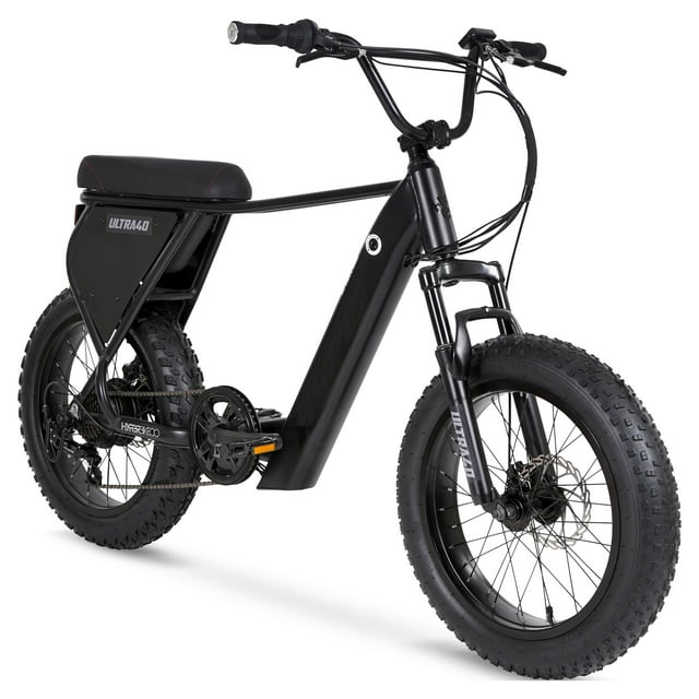 Hyper Bicycles Ultra 40 20" 36V Electric Bike for Adults, 250W E-Bike Motor, Matte Black