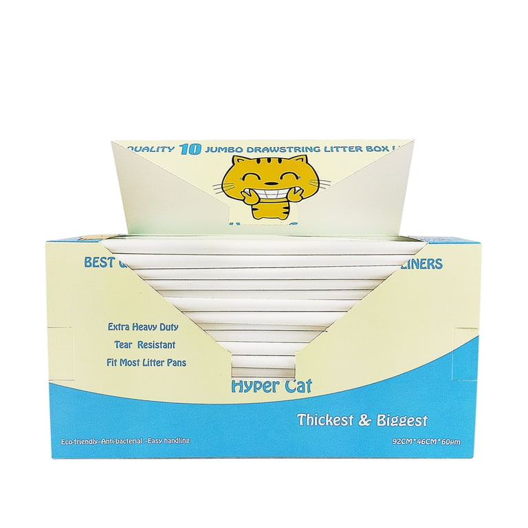 Hyper Cat Jumbo Litter Box Liners, Drawstring, 10 Count photo 1