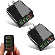 Hyper Charge Pro, Hyper Charge Pro Charger for Android and iPhone, Fast Charging, Four Ports, Suitable for Mobile Phones, Laptops, Tablets Black * 2