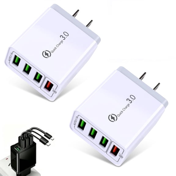 Hyper Charge Pro, Hyper Charge Pro Charger, HyperChargePro, 4-Port Quick Charge 3.0 Hub with Temp Control & Fast Charging, USB Plug Fast Charging