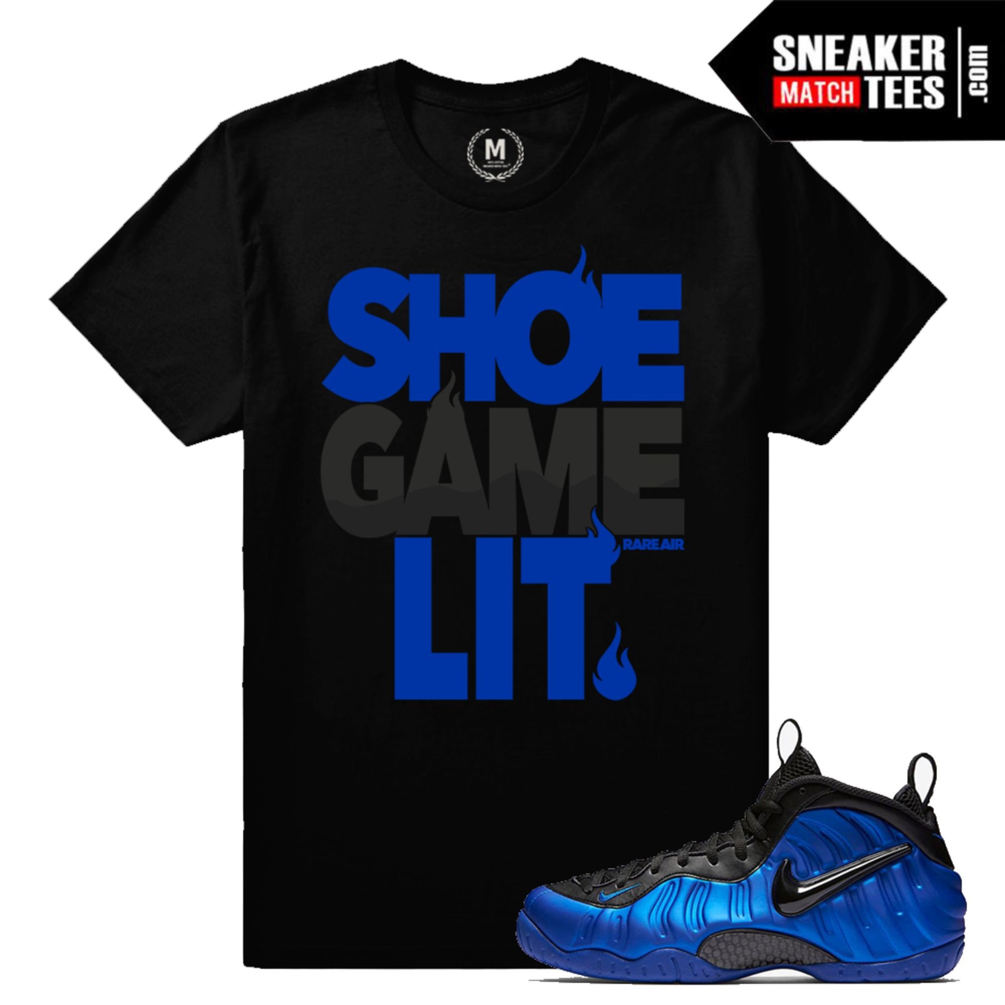 Hyper Cobalt Ben Gordon Foams Shirts to match Sneaker Match Tees Black