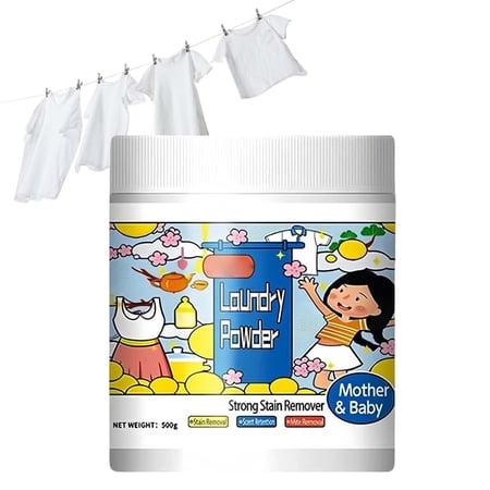 Hyper Concentrated Laundry Detergent, 500g Oxygen Laundry Powder, Lifts Tough Stains, Gentle Chlorine-Free Formula, Safe for Bright Dark Colors