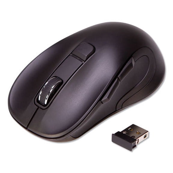 Hyper-Fast Scrolling Mouse, 2.4 Ghz Frequency/26 Ft Wireless Range, Right Hand Use, Black | Bundle of 2