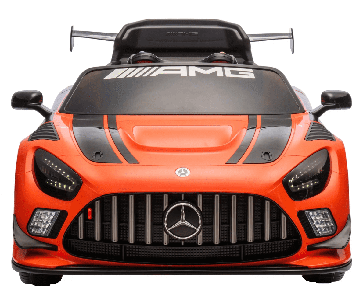 Orange Mercedes AMG GT3 12V Ride-On Car with Lights and Sounds