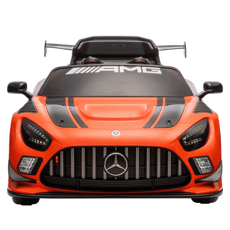 Hyper - Mercedes AMG GT3 12V Ride On - 3.5MPH Max Speed - Front & Rear Lights - Racing Engine Sounds - Horn - Safety Belt - Orange