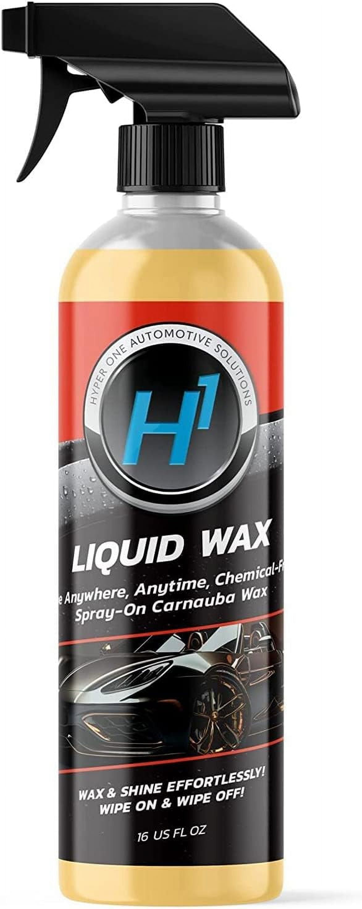 Hyper One Automotive Solutions Liquid Car Wax, 16 Fl Oz, Carnauba Car Liquid Wax for Interior