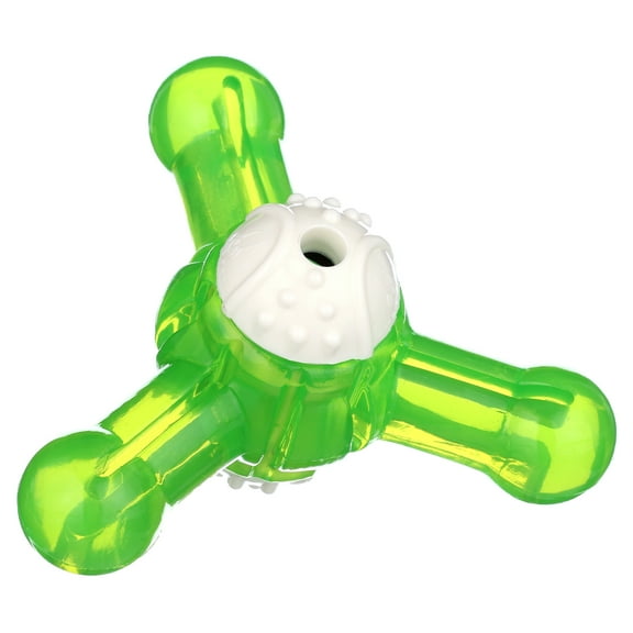 Hyper Pet Squawker Durable TPR Nylon Interactive Dog Toys with Giggle Noise, Jack, Medium, Green