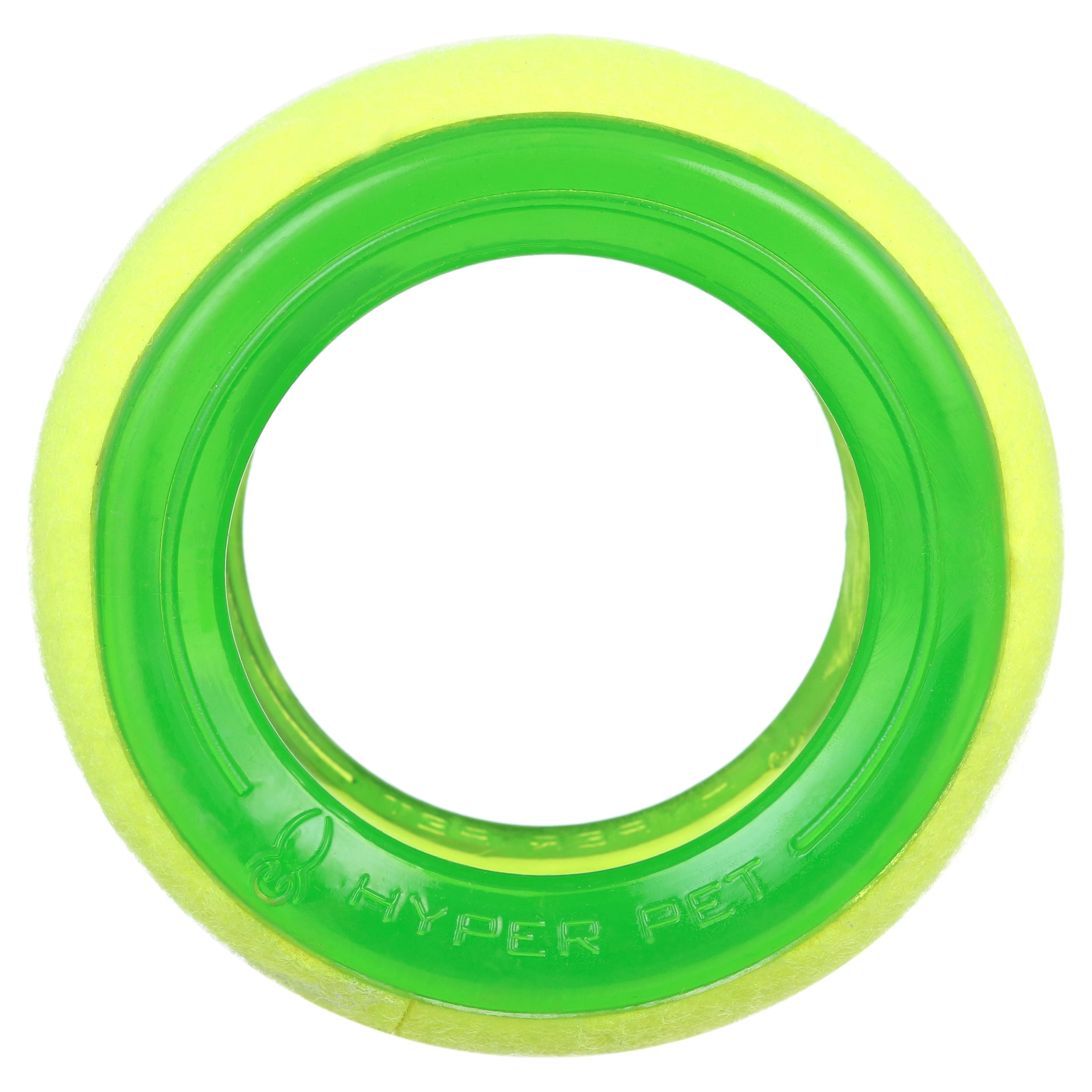 Hyper Pet Tennis Chewz Ring Interactive Pliable Fabric Chew Dog Toy for Dogs, Green