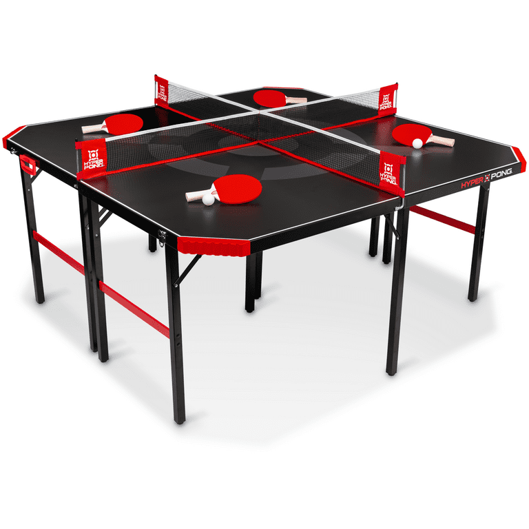 Hyper Pong 4 Way Table Tennis Table, Folding 4 Player 9mm thick