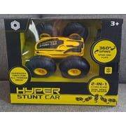 Hyper RC Stunt Car 360  Spin & Flip Remote Control Toy Vehicle with Oversized All-Terrain Tires, Yellow/Black