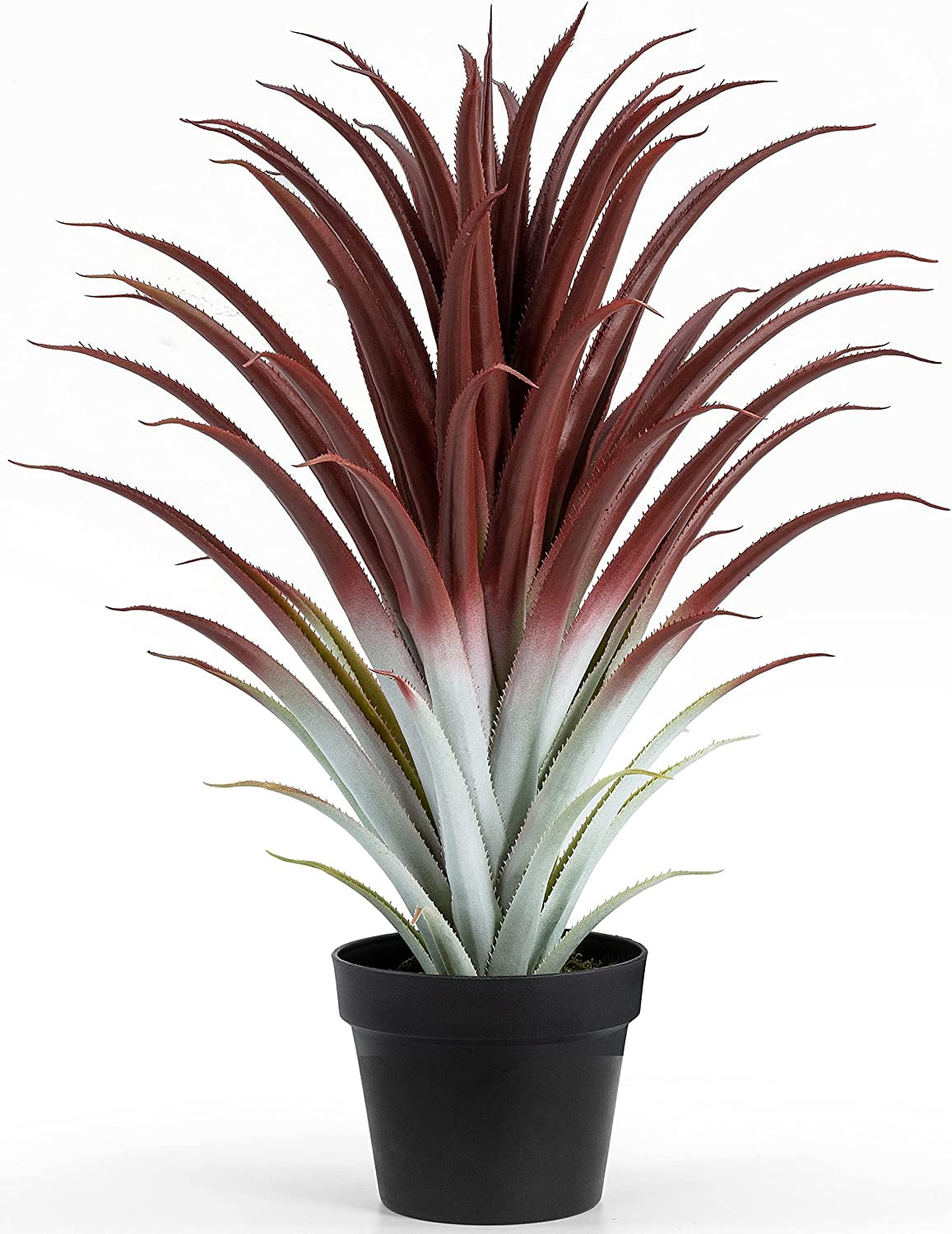 Hyper Realistic Big Red Artificial Aloe Vera Plant 26 Inches Tall