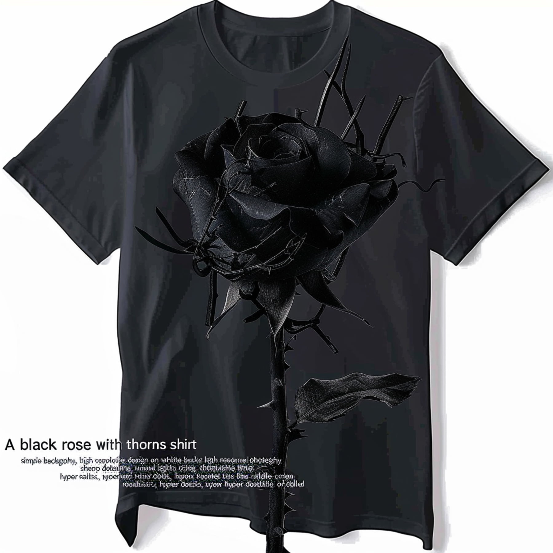 Black Rose Iron-On/Sew-On Embroidered Patch, Applique Motif