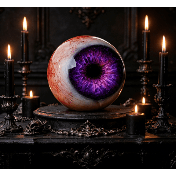 Hyper-Realistic Monster Eye Decor Gothic Horror Home Decor Halloween Ornament Creepy 3D Eye Statue for Desk Shelf Party Decor