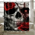 Hyper Realistic & Red Rose Shower Curtain with Black Eye Detail Unique