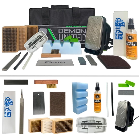 Hyper Speed Ski & Snowboard Tune Kit with Iron, 1lb Wax Block & Base Cleaner