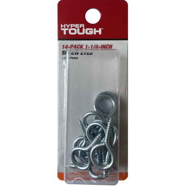 Hyper Tough 11/8 Inch New Screw Eye, Zinc Plated, 14 Pieces Walmart