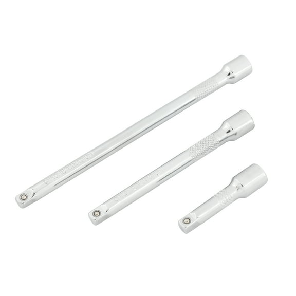 Hyper Tough 1/4-inch Drive Extension Bar Set, 3-Sizes