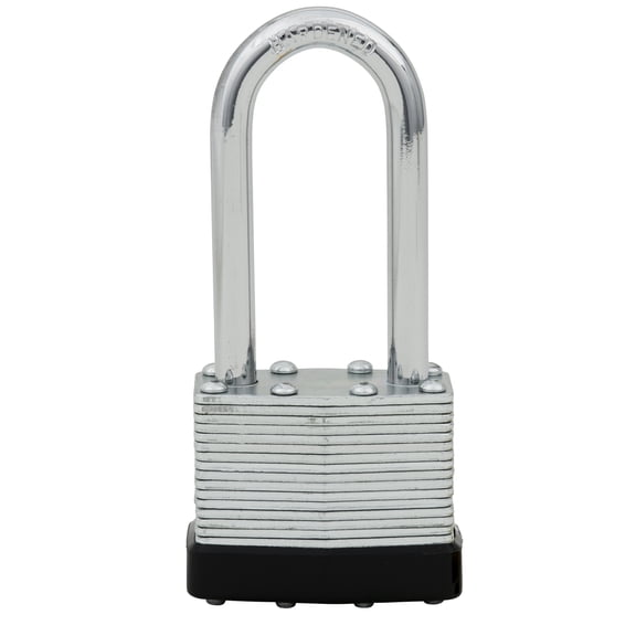 Hyper Tough 1-9/16 in. (40mm) Laminated Steel Keyed Padlock with 2 in. (51mm) Long Hardened Steel Shackle