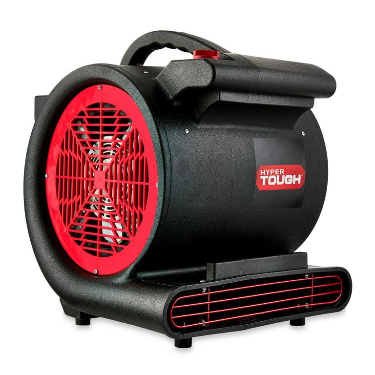 Hyper Tough 1 HP 3-Speed Utility Fan, Air Mover, Floor Carpet Dryer with  30ft Powercord, Black