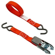 Hyper Tough 1 inch by 10 feet 300 lbs. S-Hook Ratchet Strap Tie Down