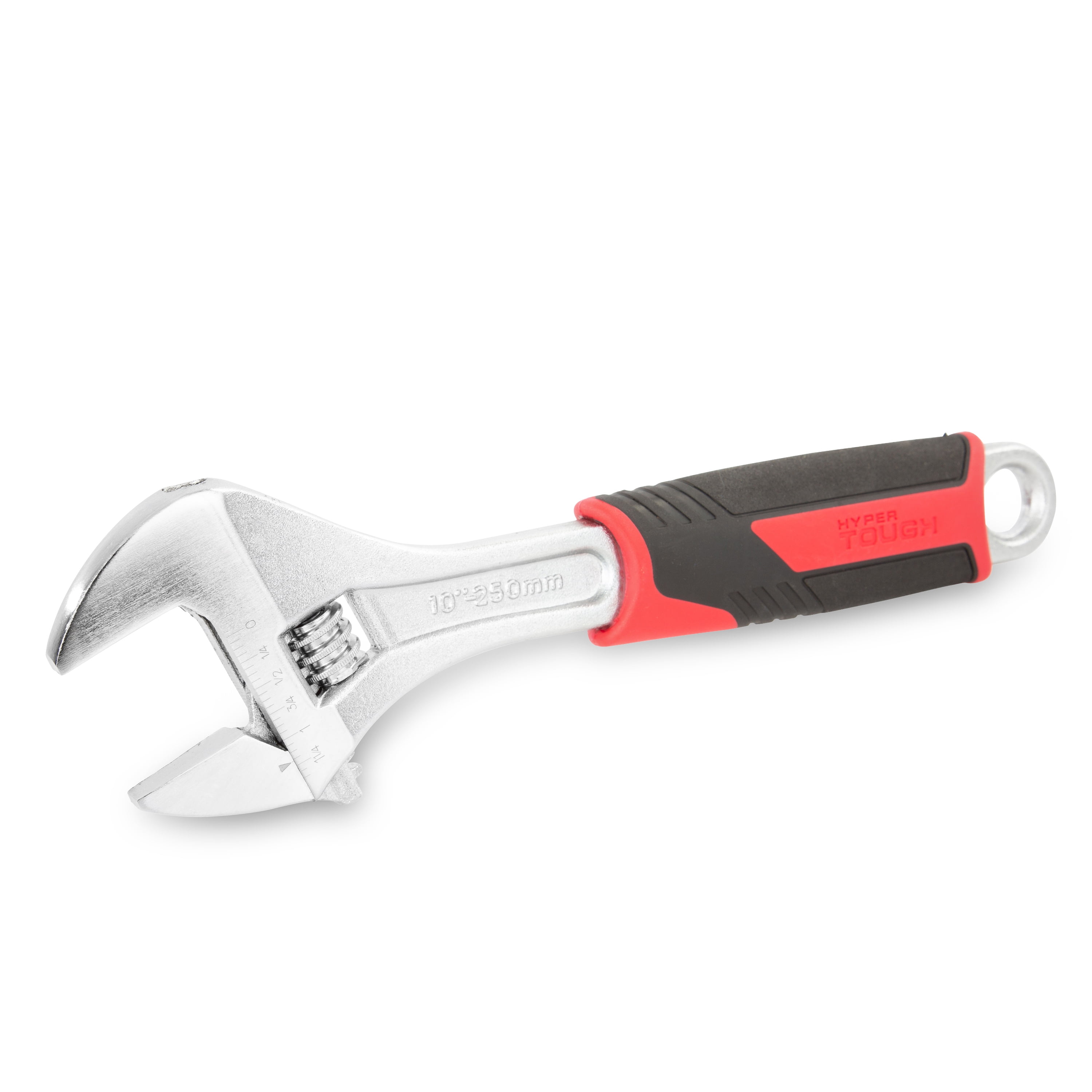 Hyper Tough 10-Inch Adjustable Wrench with Ergonomic Soft Grip