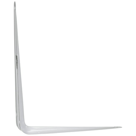 Hyper Tough 10" x 12" Shelf Bracket, White, Pre-Drilled Holes