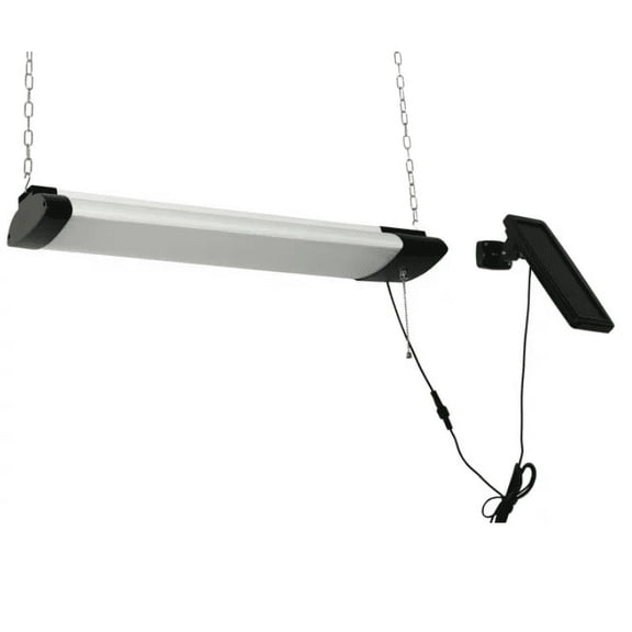 Hyper Tough 1000 Lumen Solar LED Shop Light, 2 Brightness Settings, Daylight, Garage and Workshop