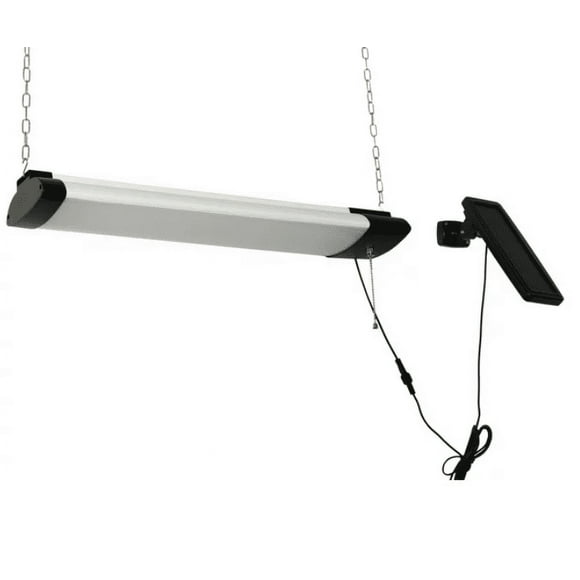 Hyper Tough 1000 Lumen Adjustable Solar LED Shop Light with Polycrystalline Silicon Panel