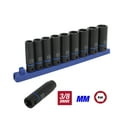 DEWALT 7-Piece Deep Impact Socket Set - 1/2 Inch Drive Metric Sockets In Locking Case