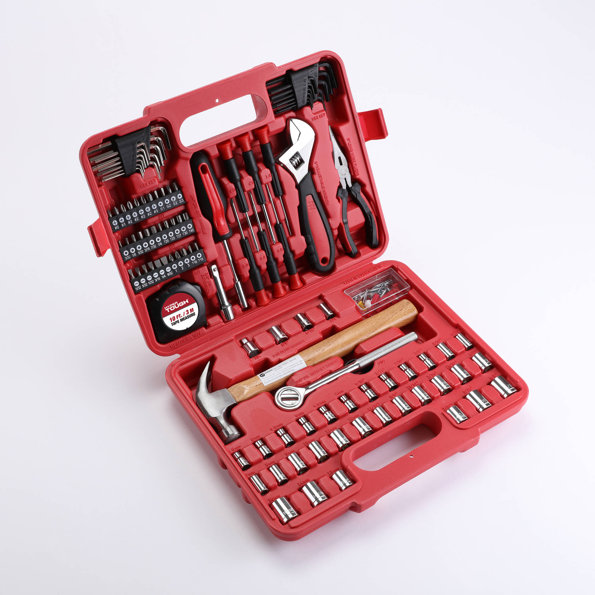 Hyper Tough 110-Piece Home Repair Tool Set With Case - image 1 of 6