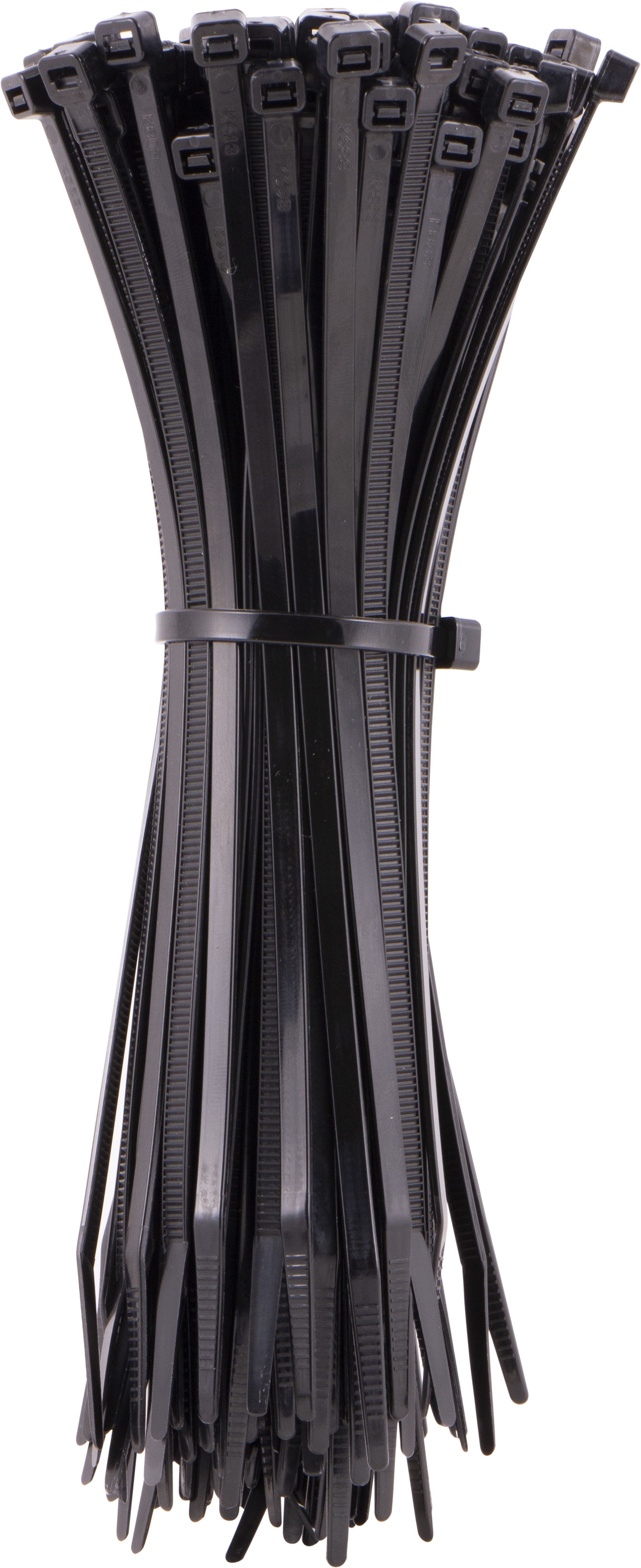 Hyper Tough 11in. Black Zip Ties 100 Pack, 75lb Tensile Strength, Nylon Mount Cable Ties, Resealable Bag, 25469