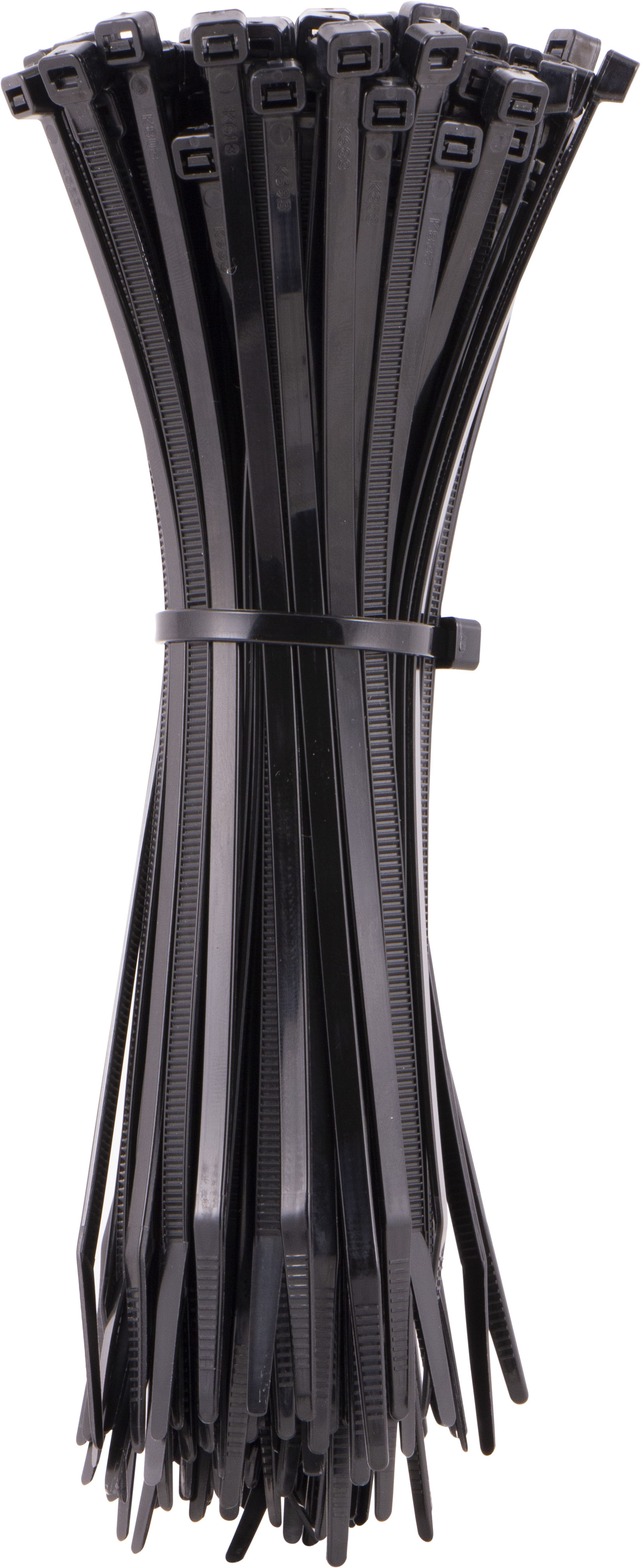 Hyper Tough 11in. Black Zip Ties 100 Pack, 75lb Tensile Strength, Nylon Mount Cable Ties, Resealable Bag, 25469 - image 1 of 7