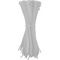 thumbnail image 1 of Hyper Tough 11in. Clear Zip Ties 100 Pack, 75lb Tensile Strength, Nylon Mount Cable Ties, Resealable Bag, 25471, 1 of 7