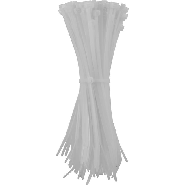 Hyper Tough 11in. Clear Zip Ties 250 Pack, 75lb. Tensile Strength