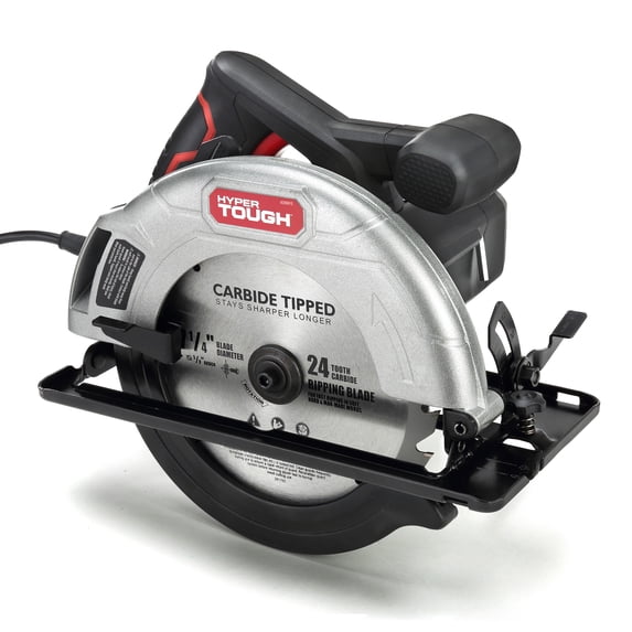 Hyper Tough 12 Amp 7-1/4 in Corded Circular Saw with Steel Shoe and Adjustable Bevel
