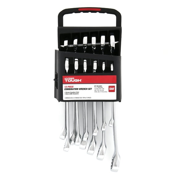 Hyper Tough 12-Piece SAE Combination Wrench Tool Set, Hand Tools