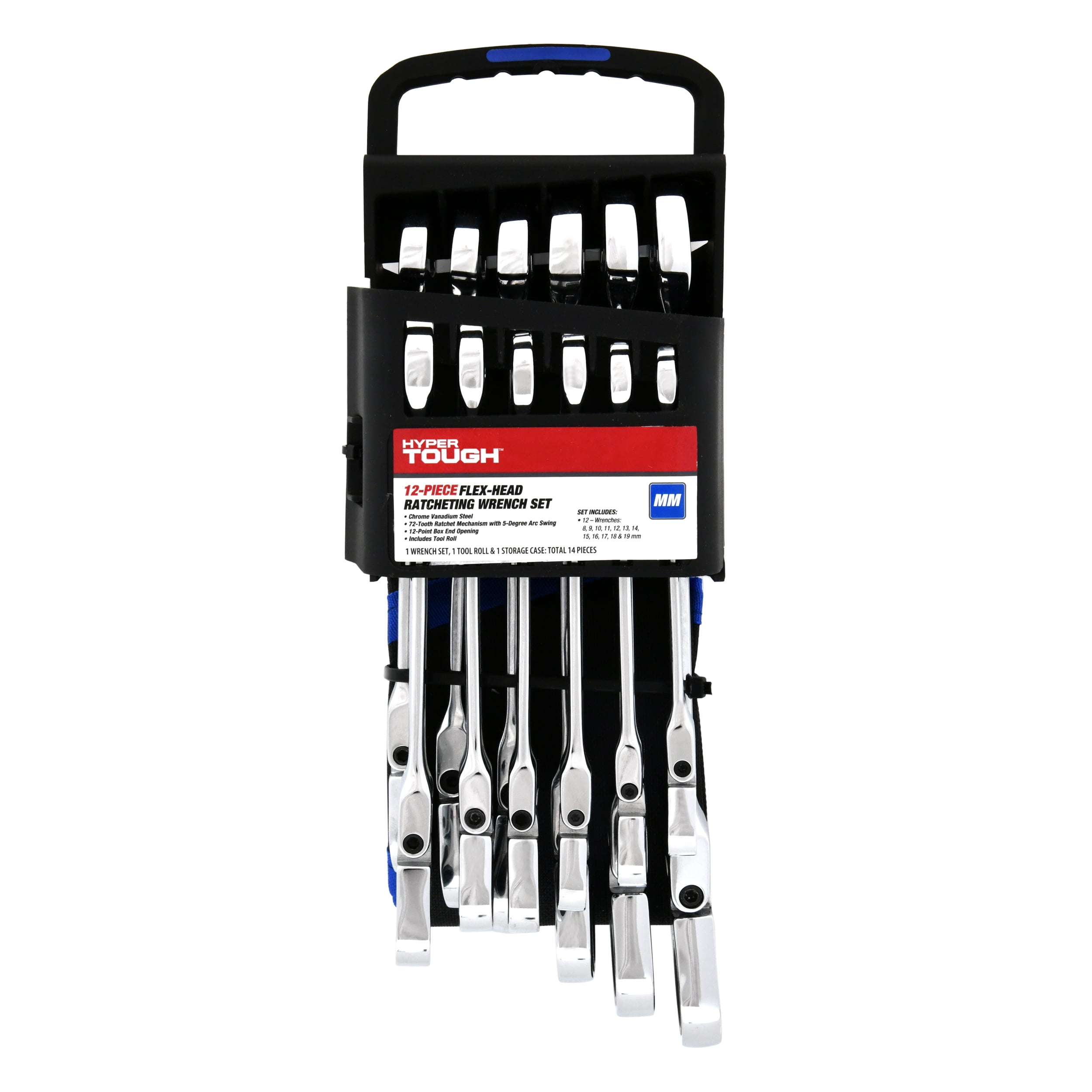 Flex-Head SAE and MM Ratcheting Combination Wrench Set (12-Piece) Flex-Head SAE and MM Ratcheting Combination Wrench Set (12-Piece)