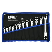 Hyper Tough 12-Piece Metric Flex Head Ratcheting Wrench Set