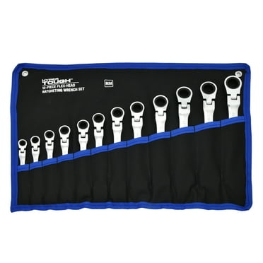 Hyper Tough 12-Piece Metric Flex Head Ratcheting Wrench Set