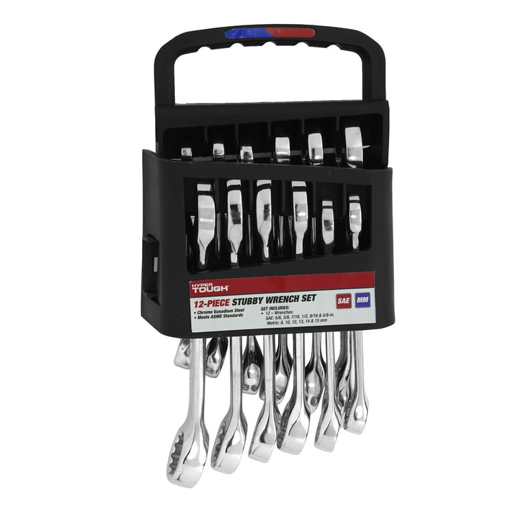 SAE & Metric Stubby Combination Wrench Set, 12 Pc. SAE & Metric Stubby Combination Wrench Set, 12 Pc.