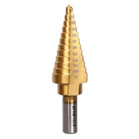 Hyper Tough 12-Step Split Point Titanium Drill Bit, 3/16 - 7/8-inch