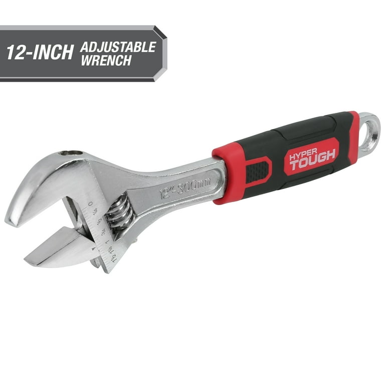 Hyper Tough 12-inch Adjustable Wrench with Ergonomic Soft Hyper Tough 12-inch Adjustable Wrench with Ergonomic Soft